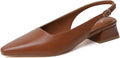 Mostrin Womens Chunky Low Heels D'Orsay Slingback - Versatile Work