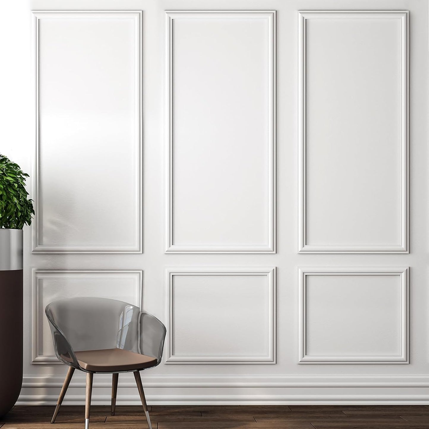 Pangda Peel and Stick Wall Molding Kit for Elegant Decor