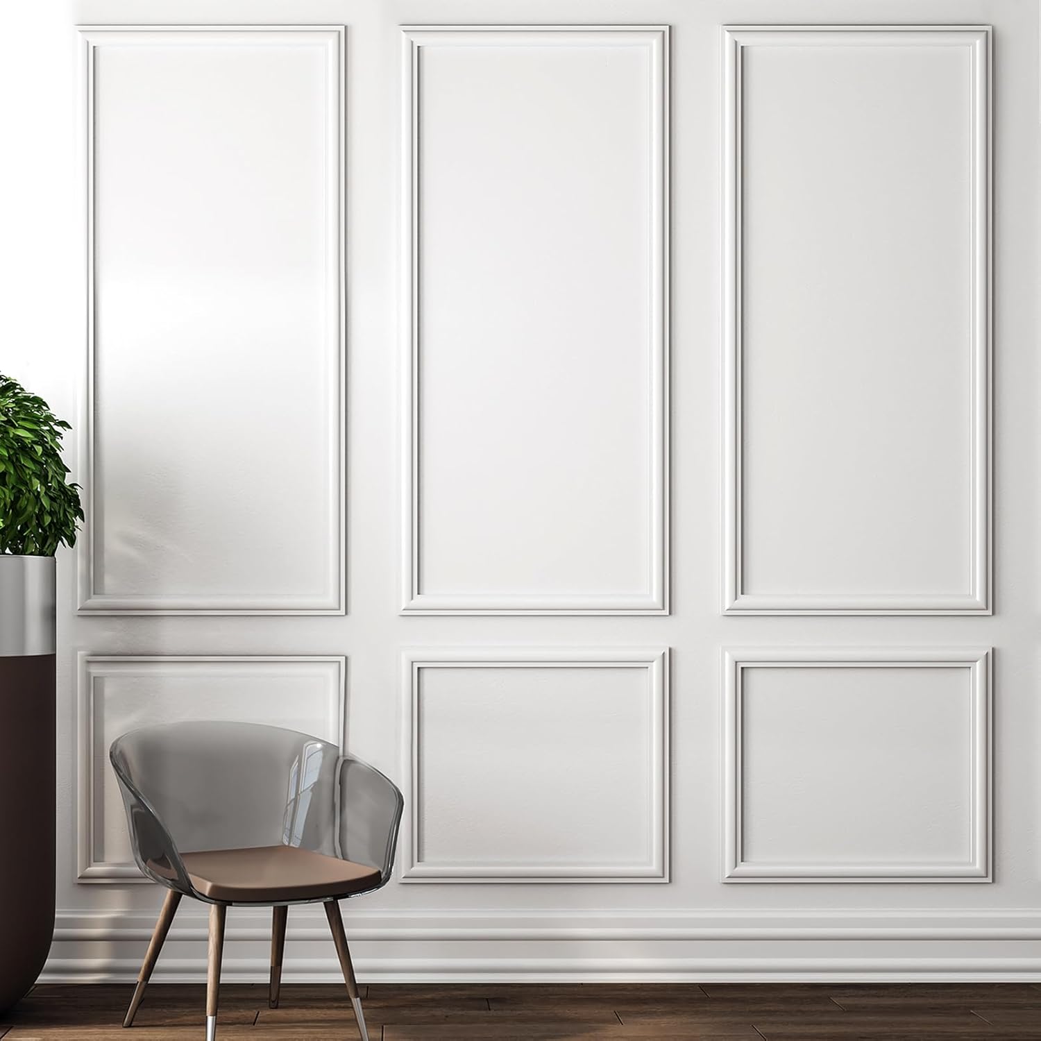 Pangda Peel and Stick Wall Molding Kit for Elegant Decor