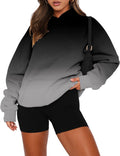 Women Pullover Hoodie Sweatshirt - Gradient Fleece Comfort