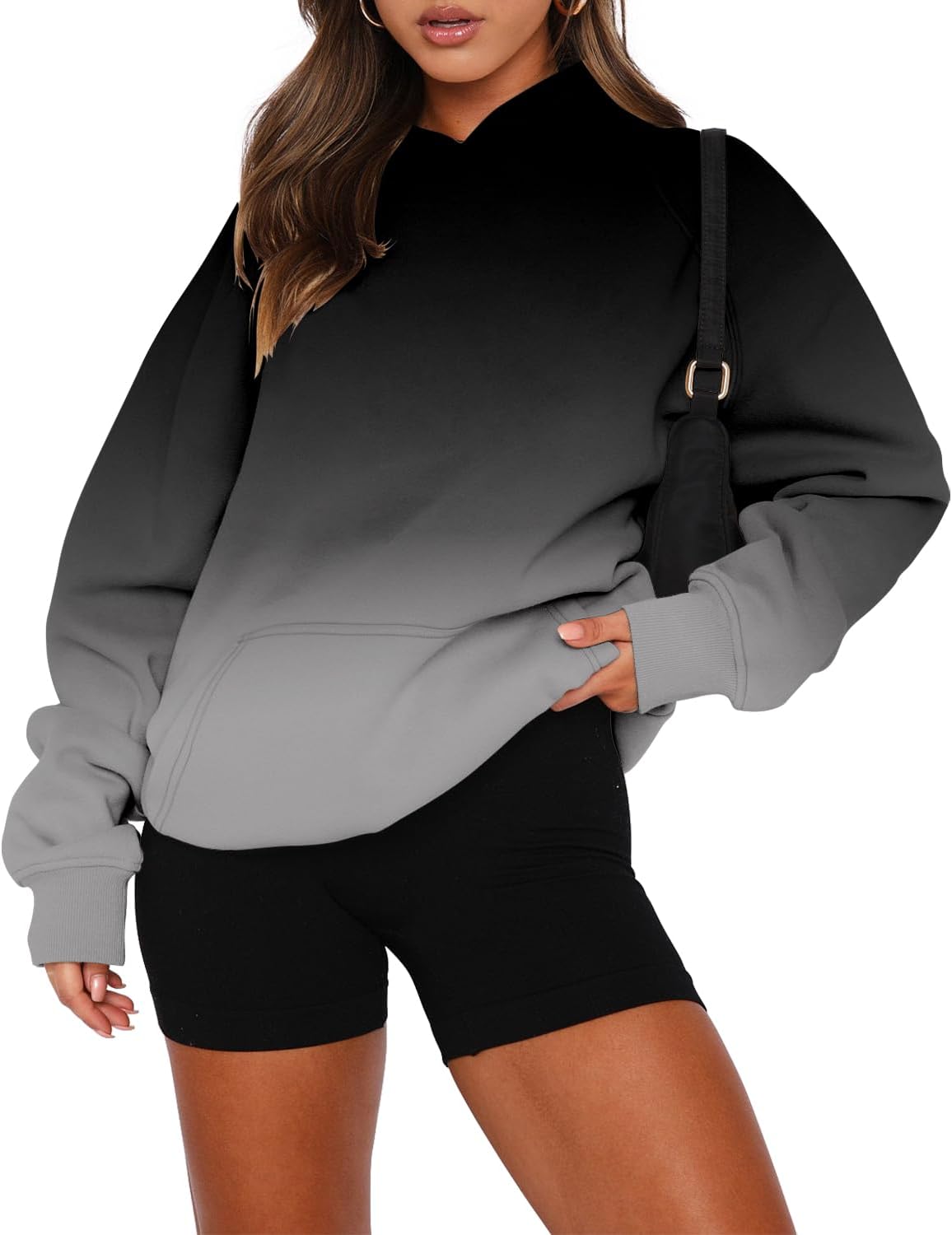 onlypuff Women Pullover Sweatshirt: Cozy Fleece Hoodie Style