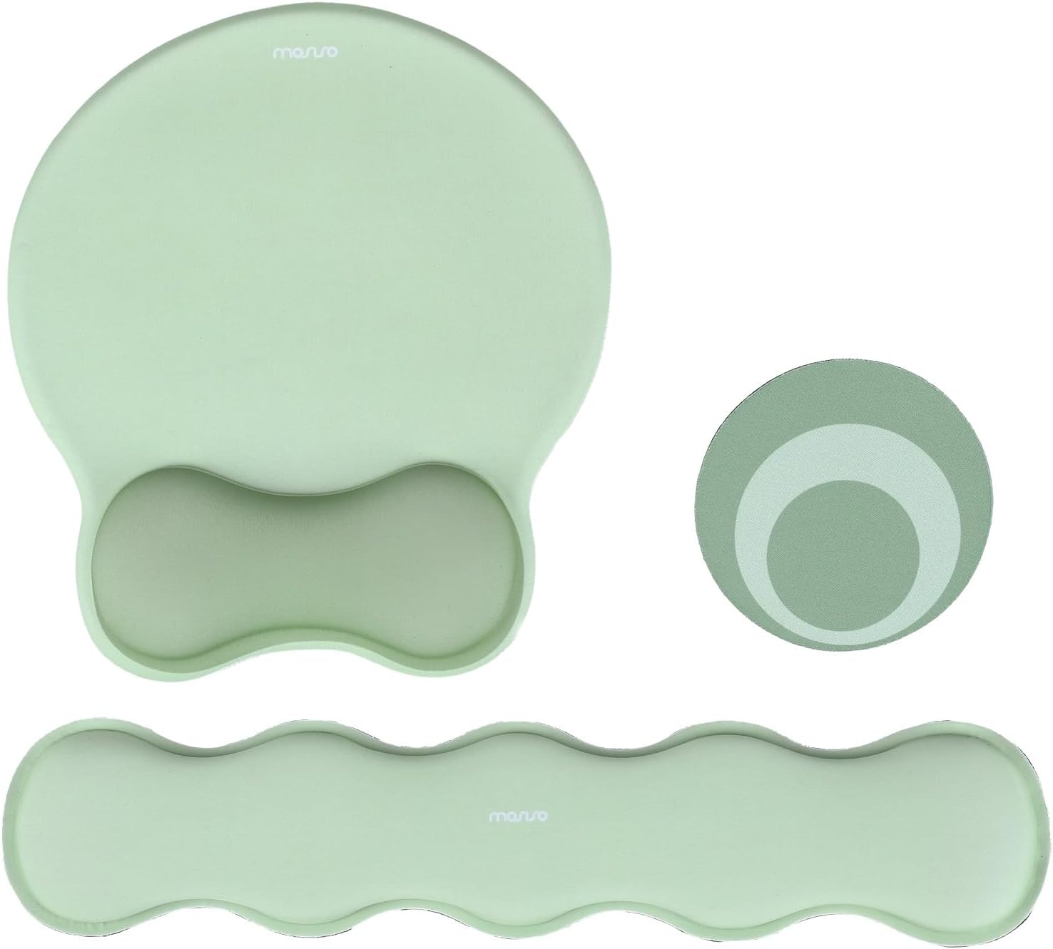 MOSISO Ergonomic Green Mouse Pad Set