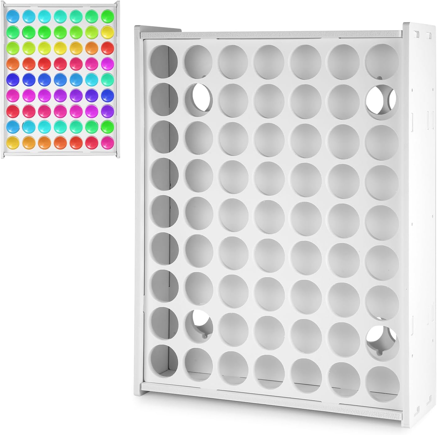 Wall-Mounted Acrylic Paint Organizer: 63 Holes!