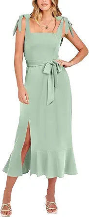 Elegant Bridesmaid Dresses with Ruffle Split for Special Events