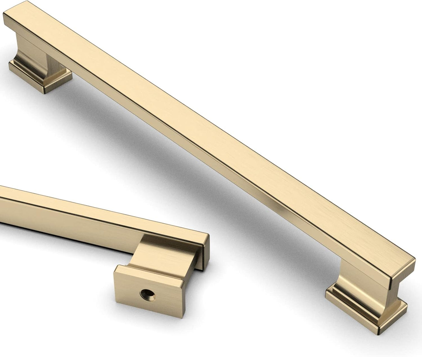 Asidrama 10 Pack 7 Inch Brushed Brass Kitchen Cabinet Handles