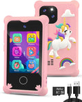 Upgrade Kids Phone Toy Pink for 3 4 5 6 Year Olds - Camera & MP3