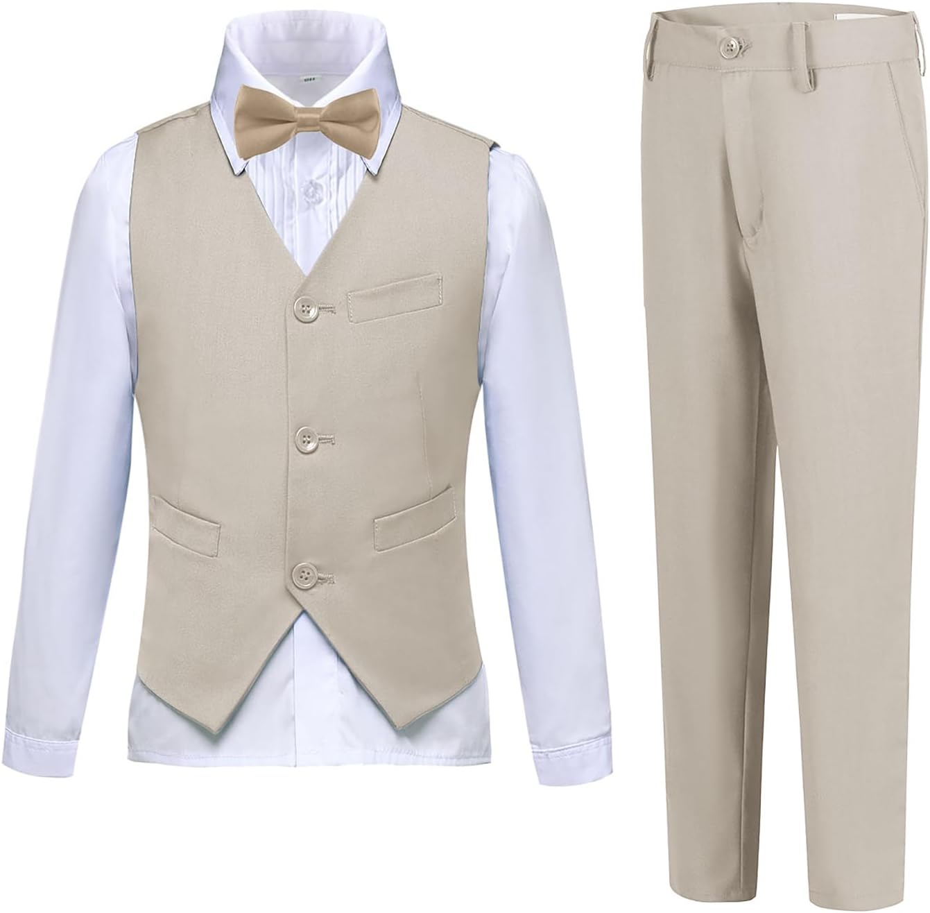 Boys Suits Slim Fit 4 Piece Formal Dresswear Set for Kids