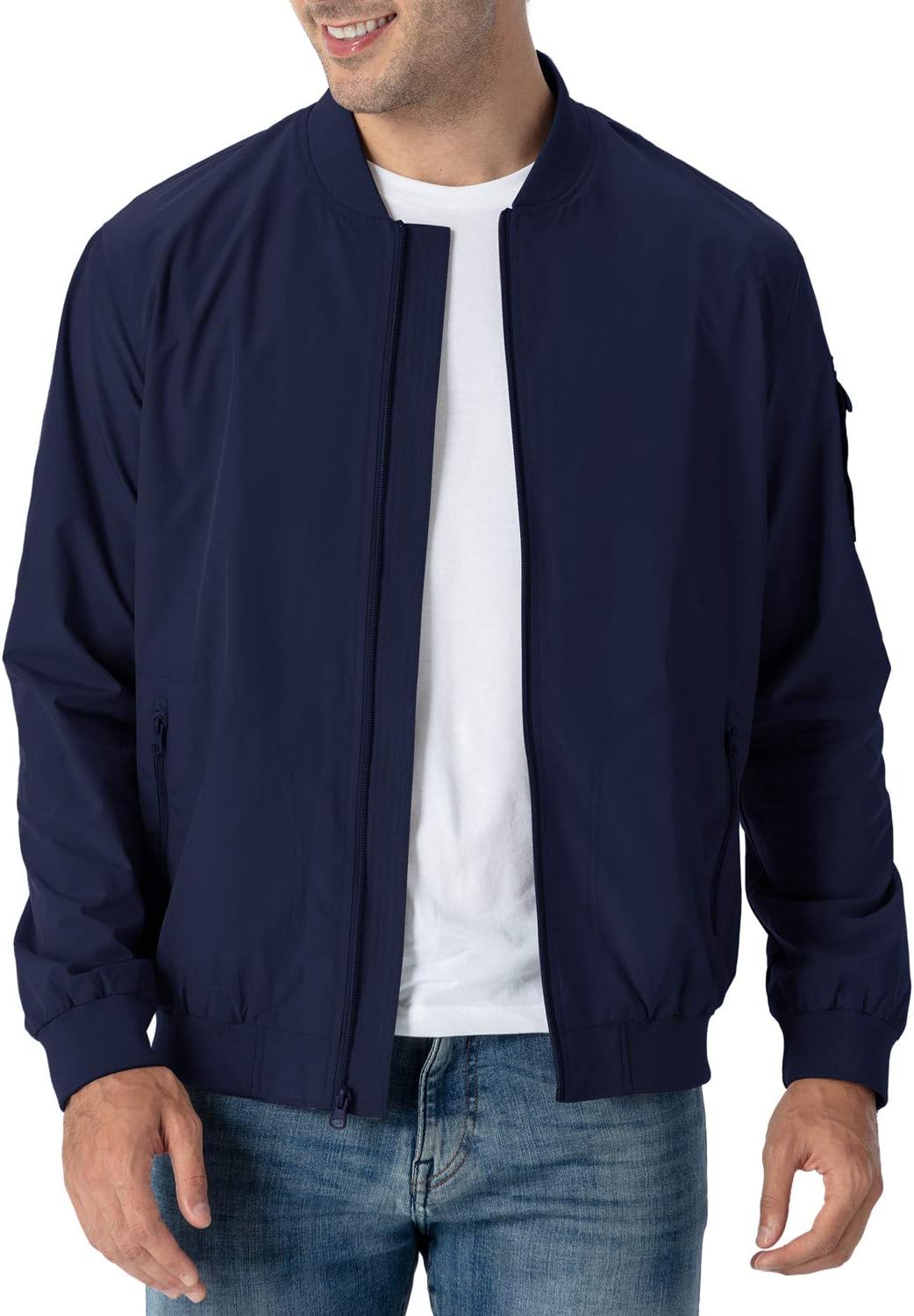 Rdruko Men's Lightweight Bomber Jacket for Casual Fashion