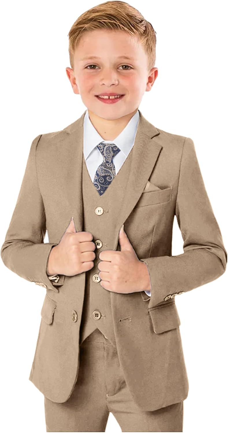 Boys Formal Suit 5 Piece Set for Weddings and Special Events