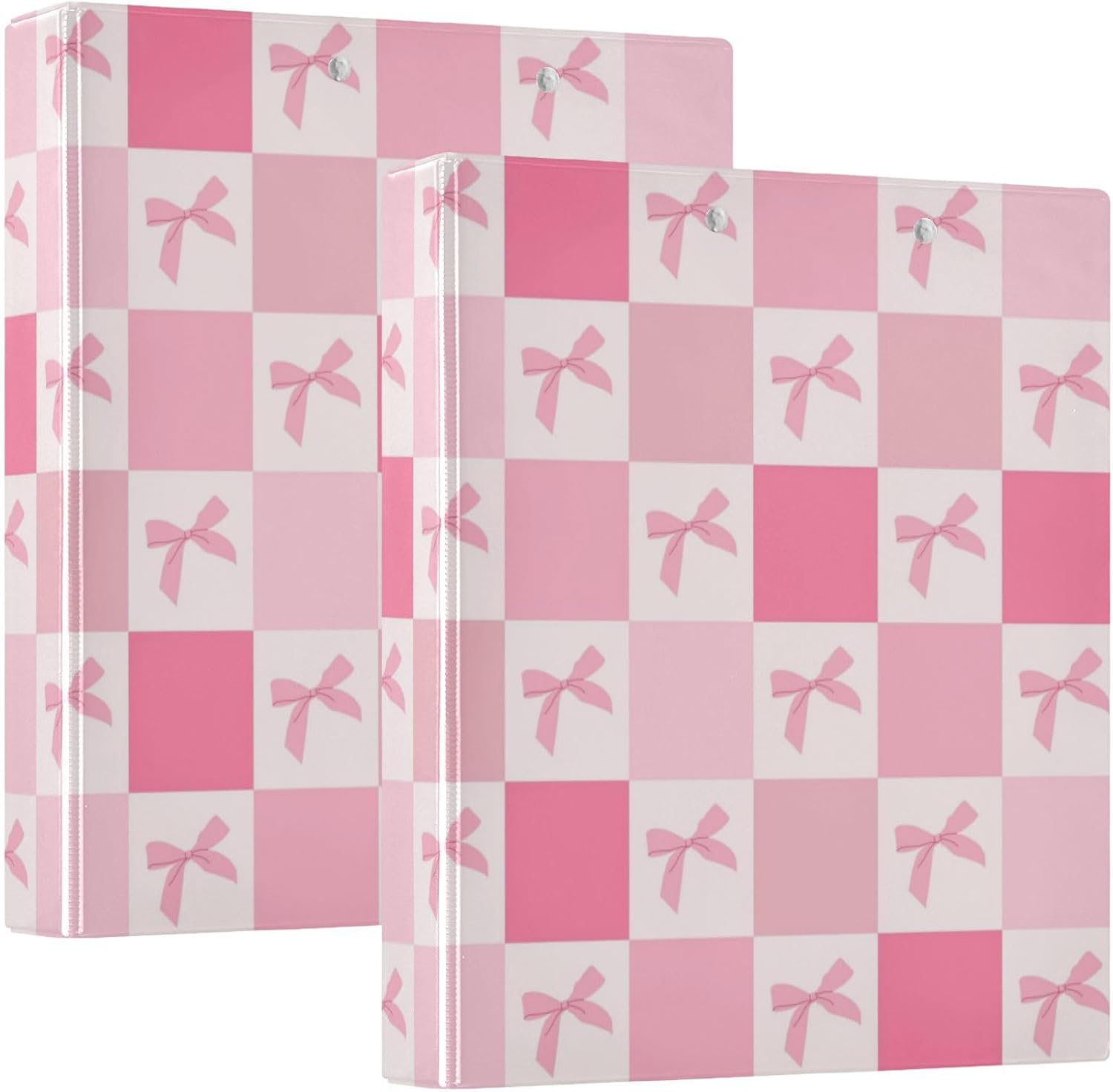 Metal Clip Pink Binder for School & Office