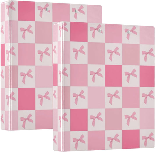 Metal Clip Pink Binder for School & Office