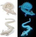 31.5 in Large Glow in the Dark 3D Printed Dragon - Oversized