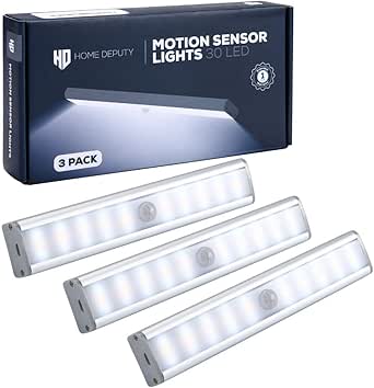 Motion Sensor LED Closet Lights - Wireless 3 Pack for Easy Use