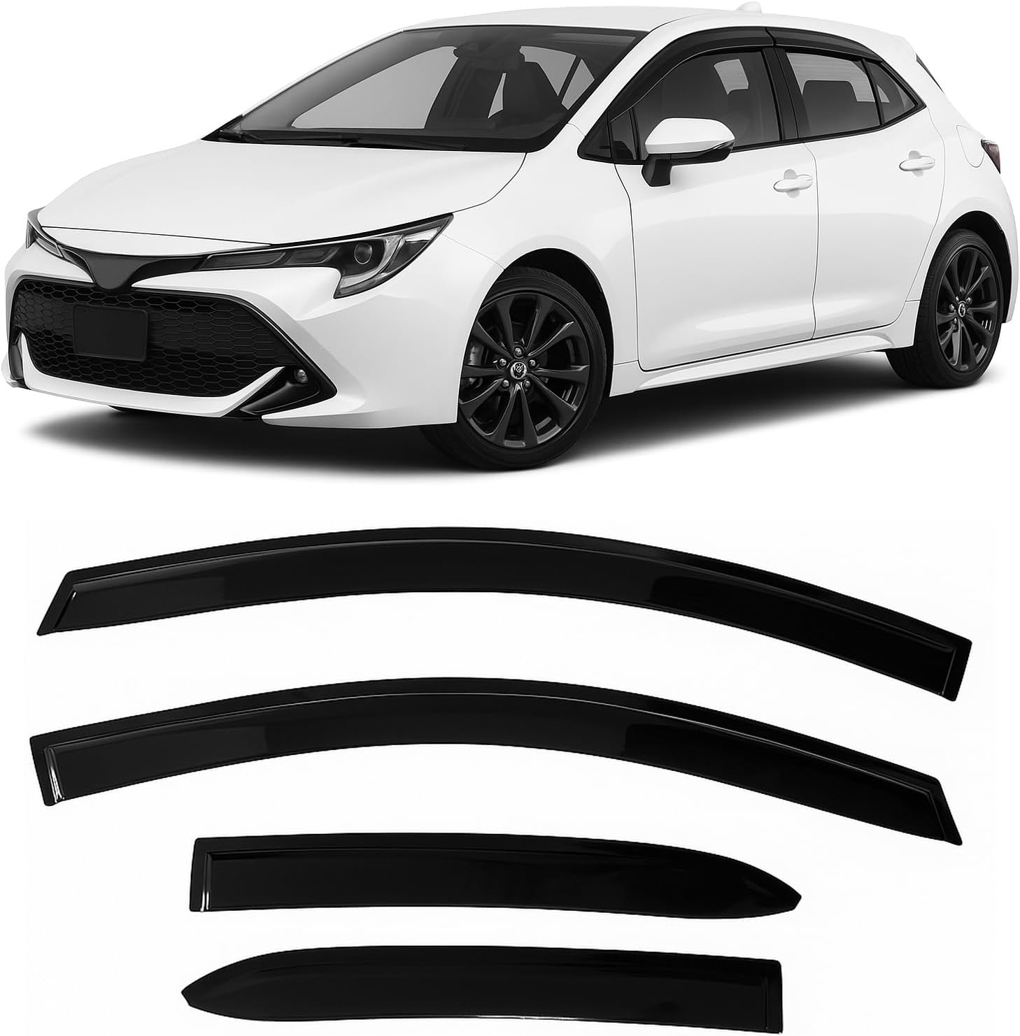 Optimal Co Tape-on Rain Guards for Toyota Corolla Hatchback