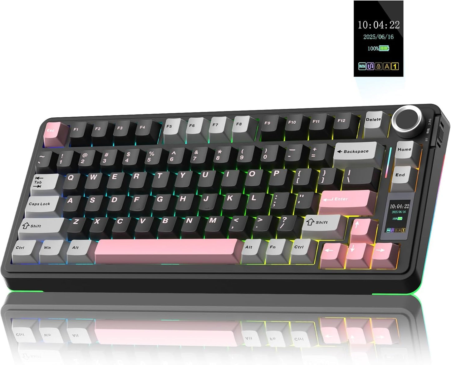 AULA S75 PRO Wireless Mechanical Keyboard with Custom Screen