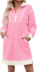 Women's Oversized Sweatshirt Dress by Wenrine for Relaxed Style
