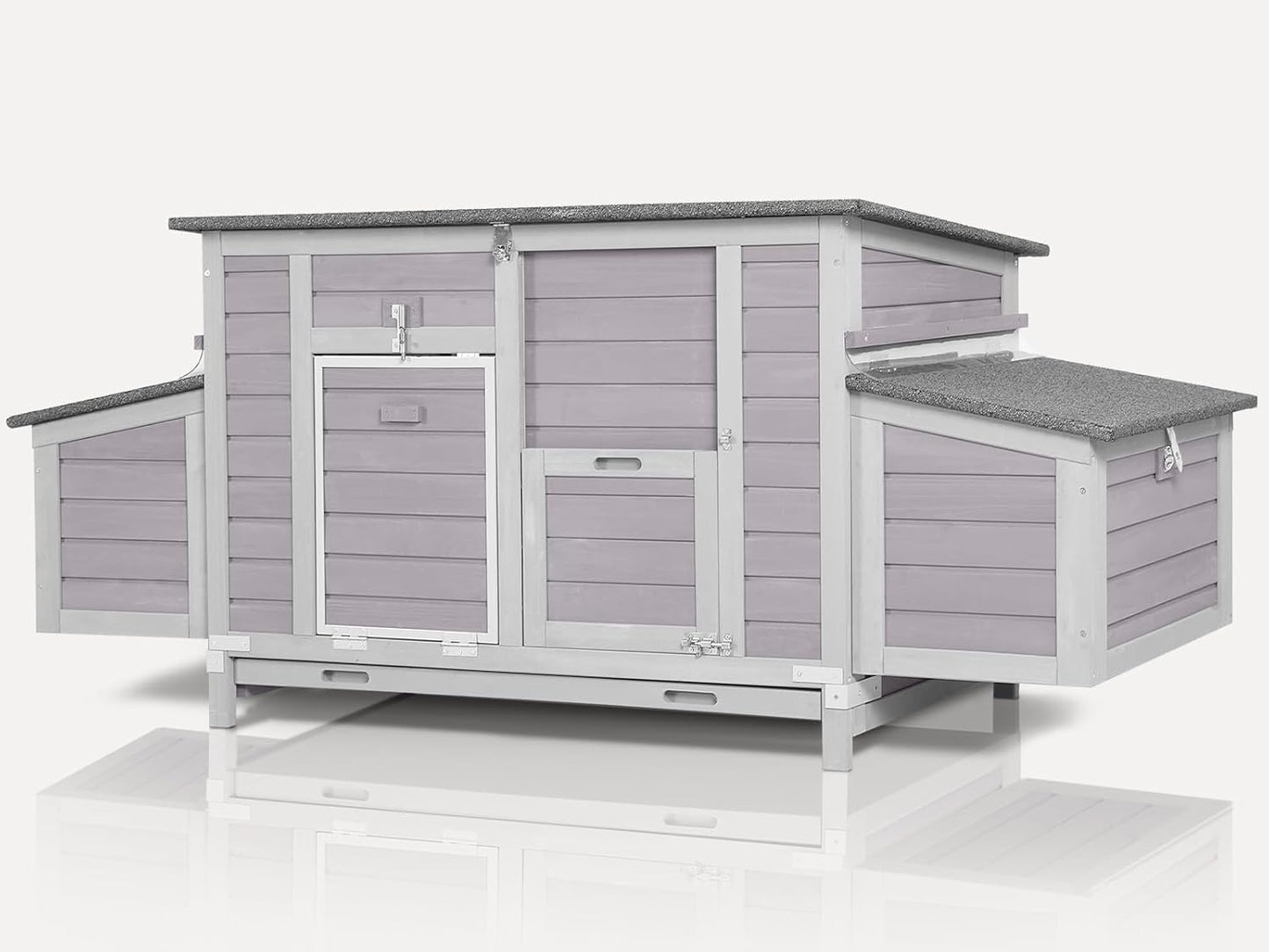 Large Expandable Chicken Coop with Two Nesting Boxes for Outdoor