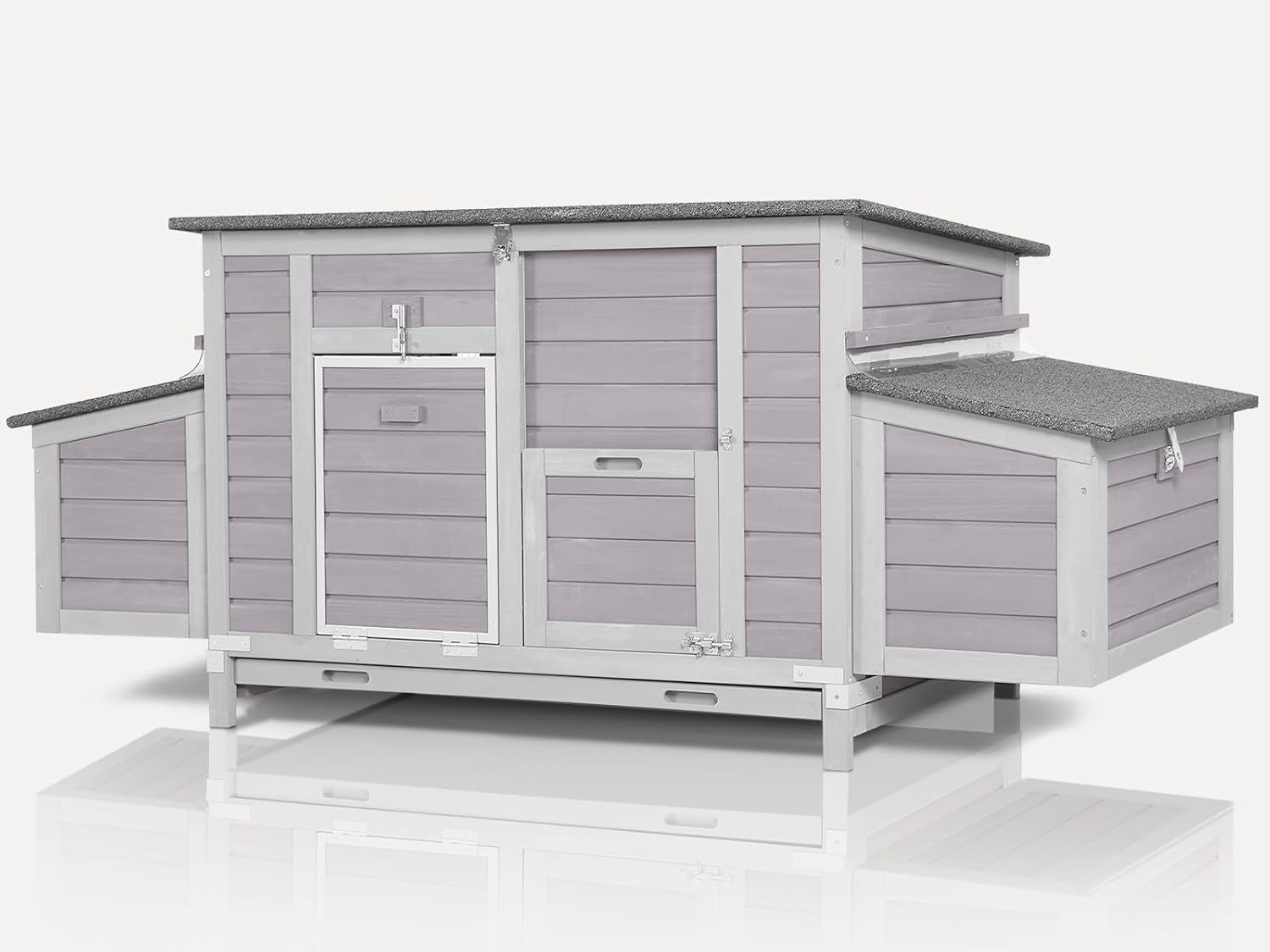 Large Expandable Chicken Coop with Two Nesting Boxes for Outdoor