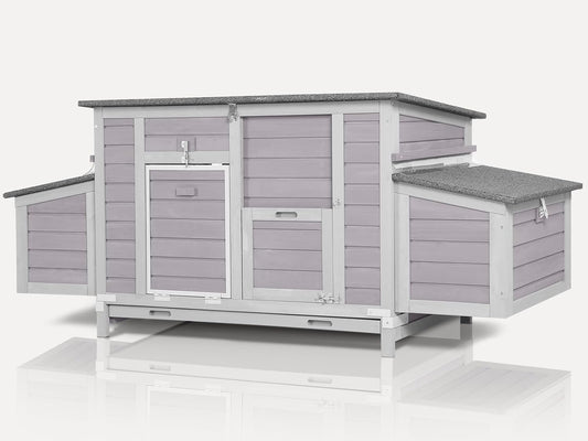 Large Expandable Chicken Coop with Two Nesting Boxes for Outdoor