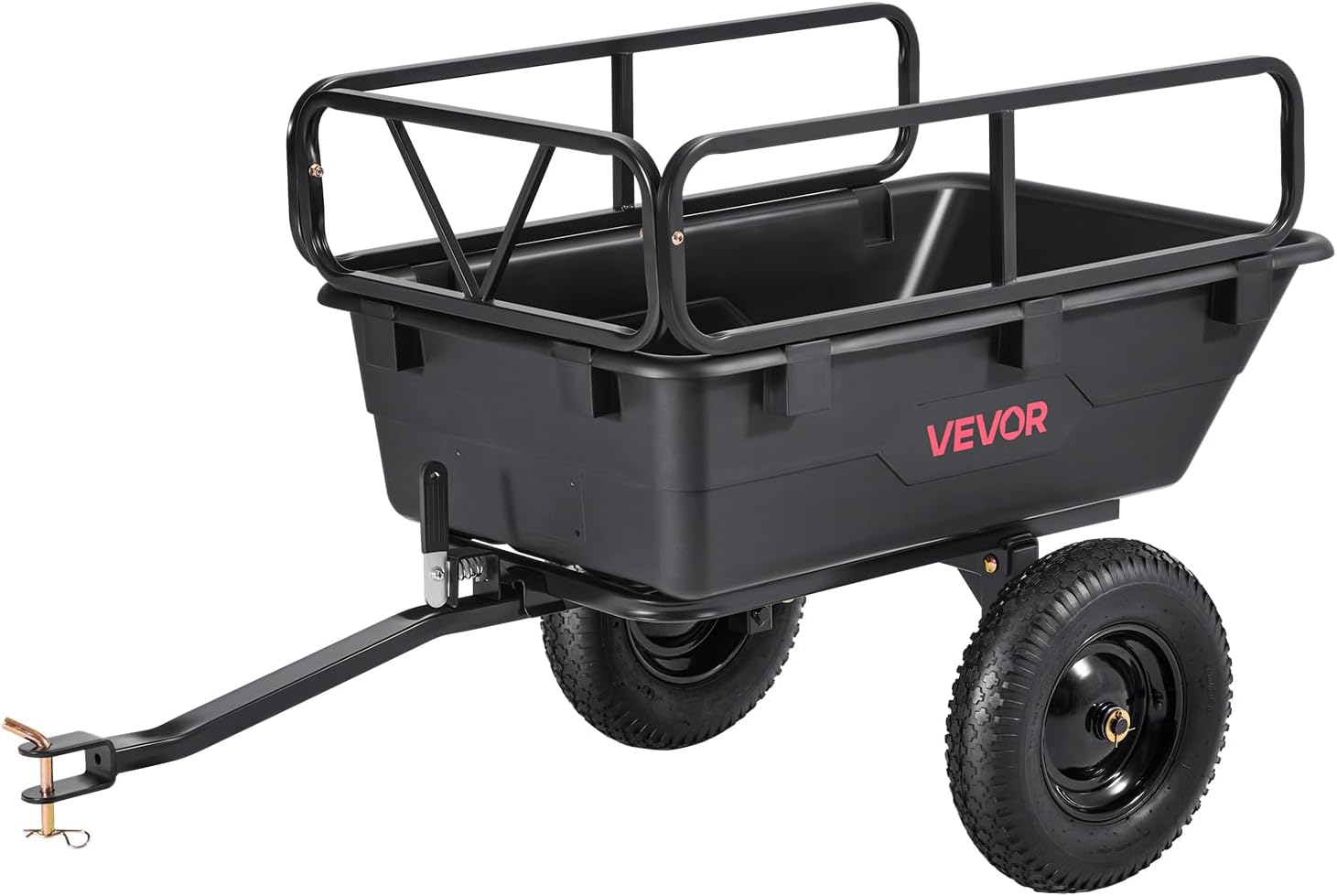 VEVOR 500Lbs ATV UTV Trailer Tow Behind Dump Cart for Lawn