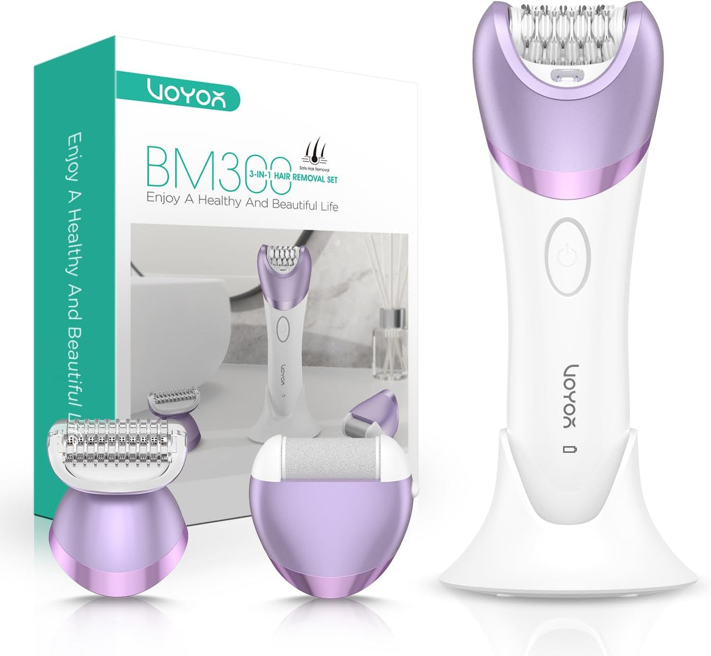 VOYOR Epilator for Women - Cordless Hair Removal Device