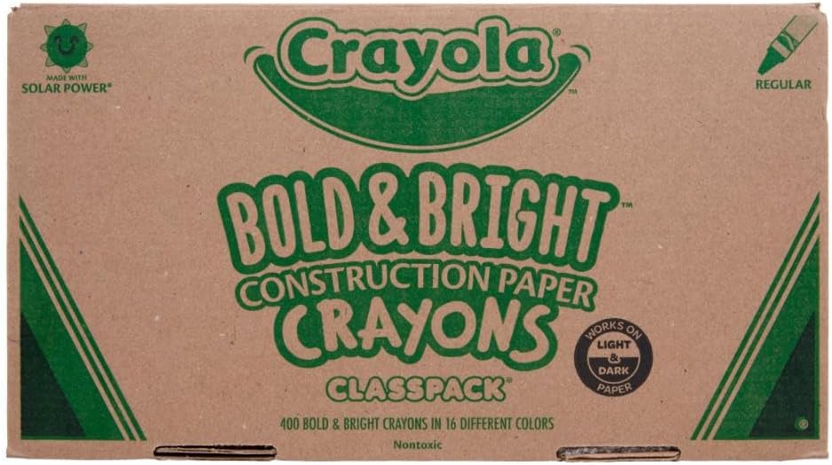 Crayola Construction Paper Crayons Classpack for Creative Fun