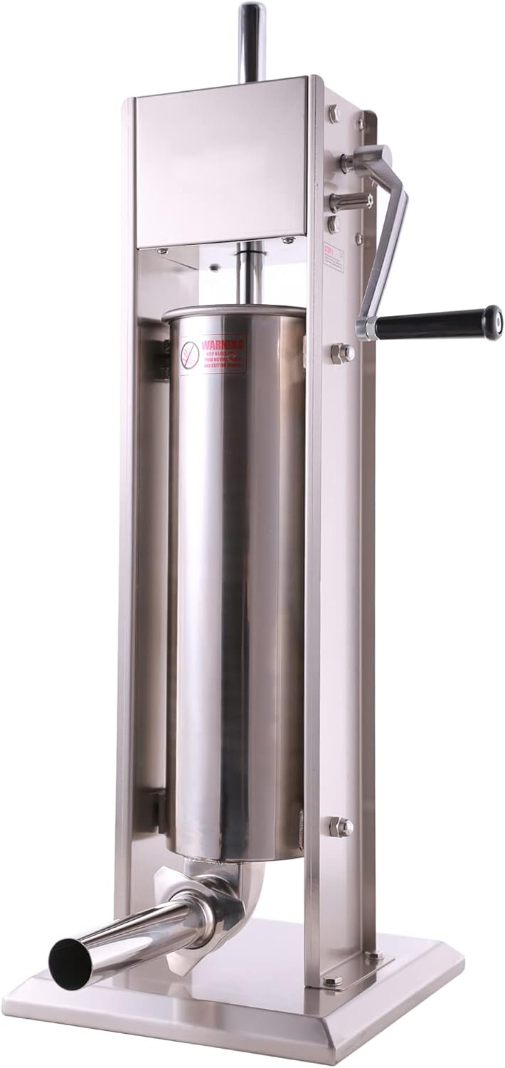 Hakka 15 Lb Sausage Stuffer - Stainless Steel Vertical Maker