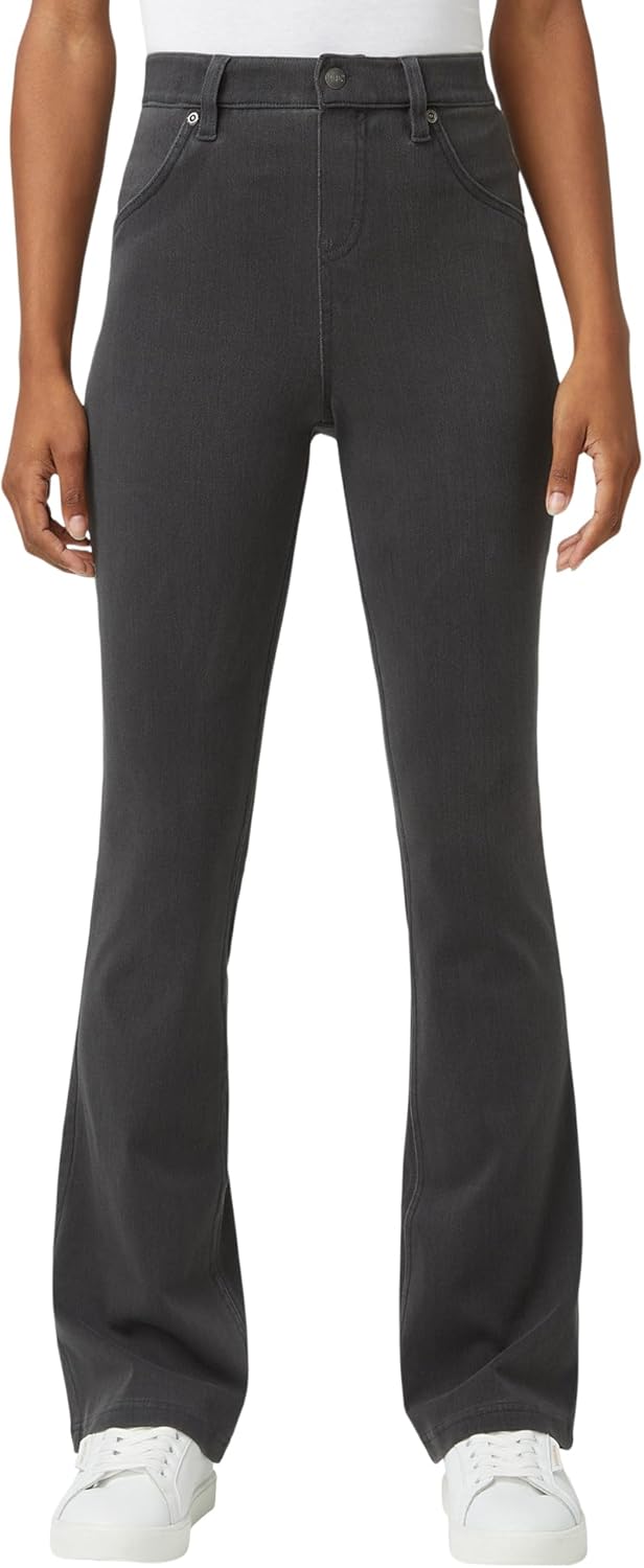 HUE Womens Ultra Soft High Waist Denim Baby Bootcut Leggings Review