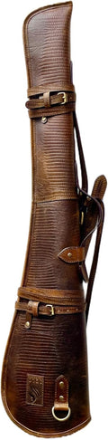 33 in Rifle Case with Snake Texture Print Leather - Soft Scabbard