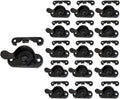 QCAA Steel Window Sash Lock CTC 2in Matte Black - 16 Pack