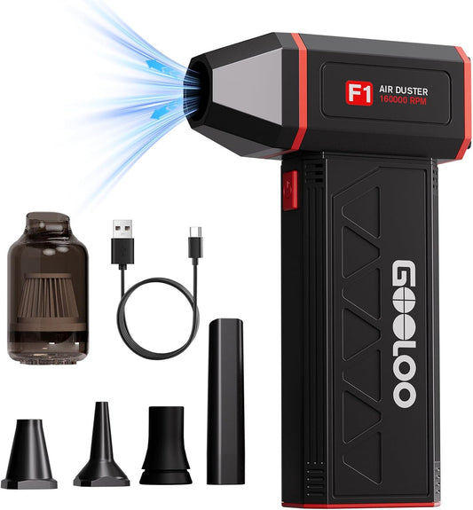 GOOLOO F1 Rechargeable Air Duster - Powerful Dust Removal
