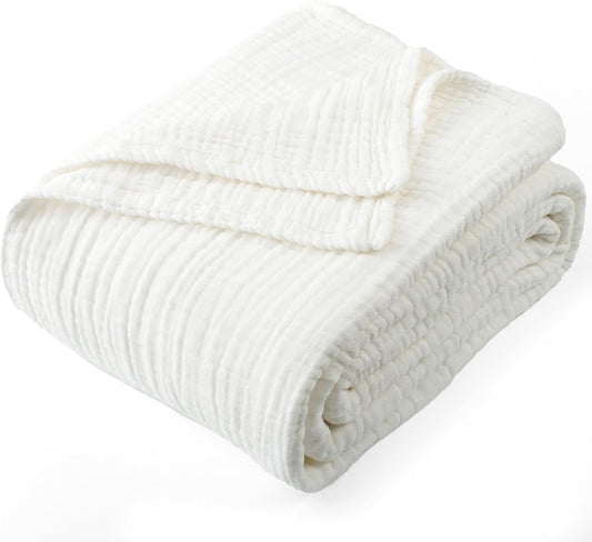 100% Cotton Muslin Throw Blanket for All Seasons and Styles