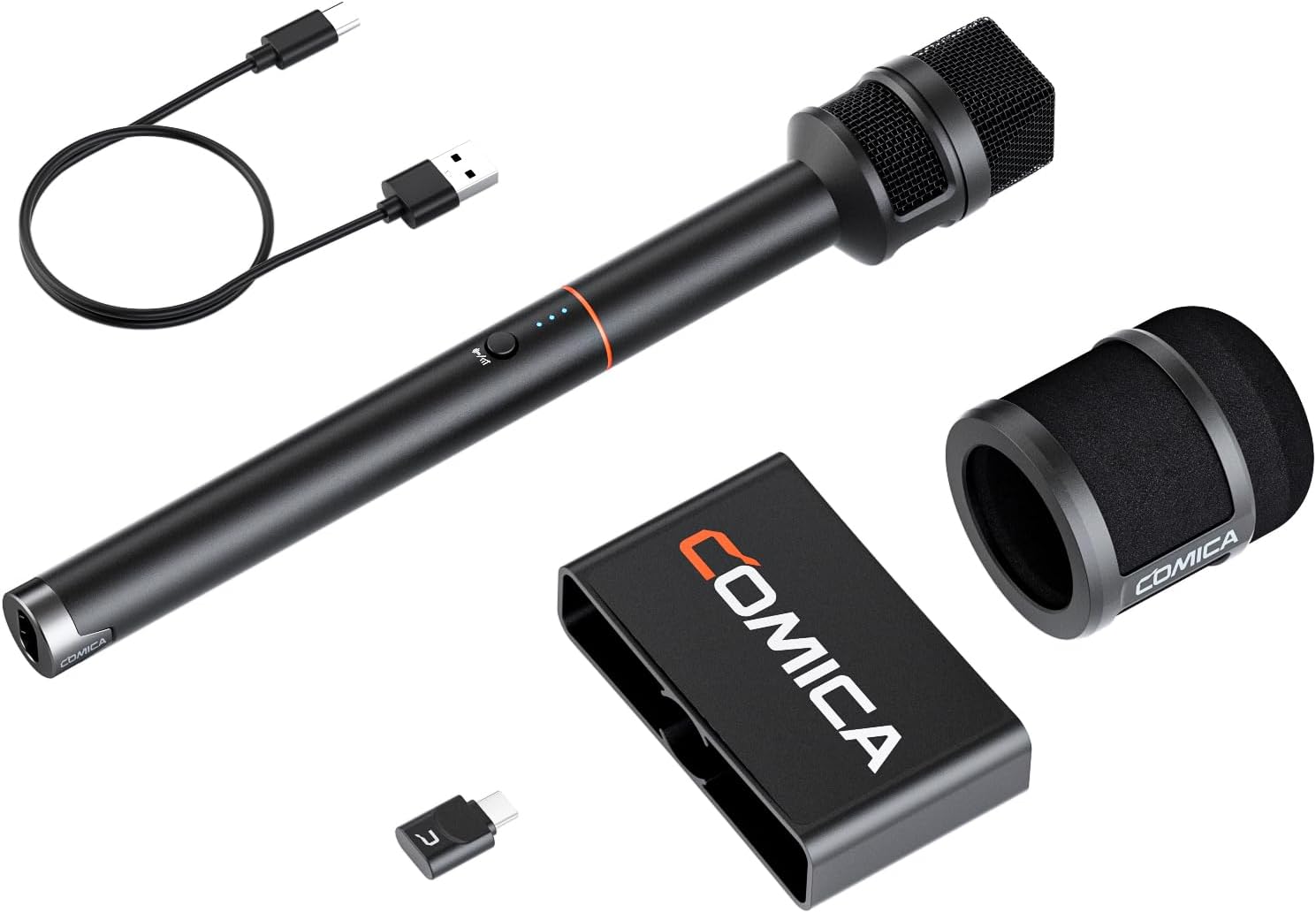 COMICA Revo S Wireless Handheld Microphone for iPhone 15 16
