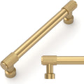 Champagne Bronze Knurled Cabinet Pulls 6.3 in Hole Center - 10 Pack