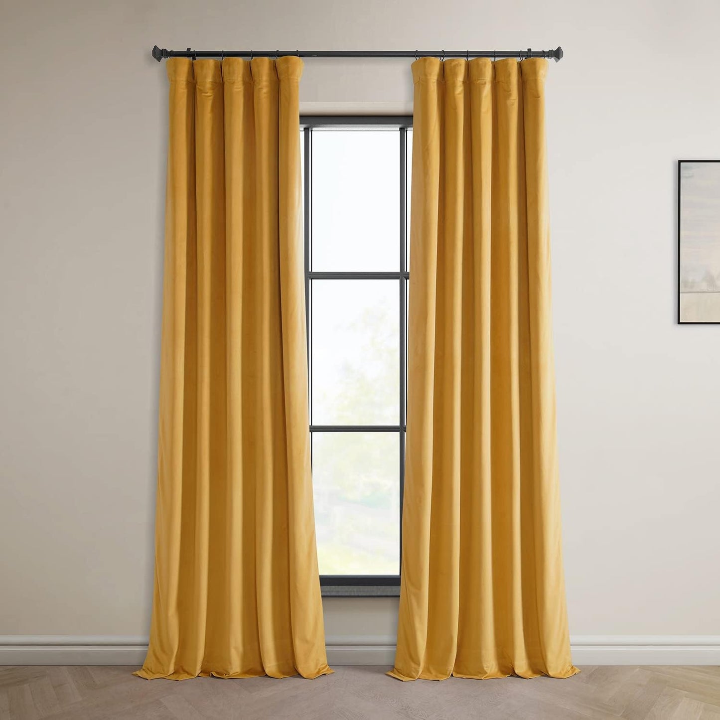 Heritage Plush Velvet Room Darkening Curtains 50W x 96L