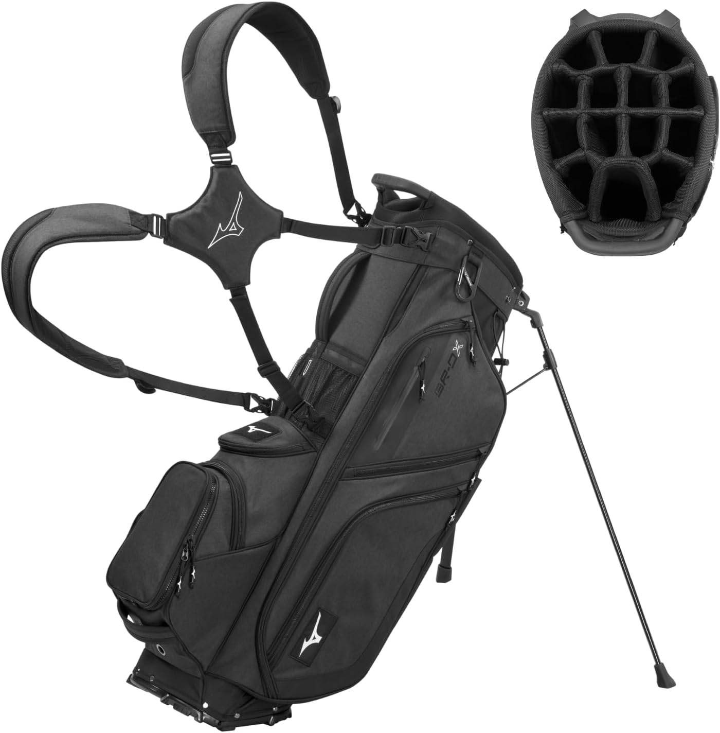 Mizuno BR-DX 14-Way Hybrid Stand Golf Bag for Ultimate Comfort