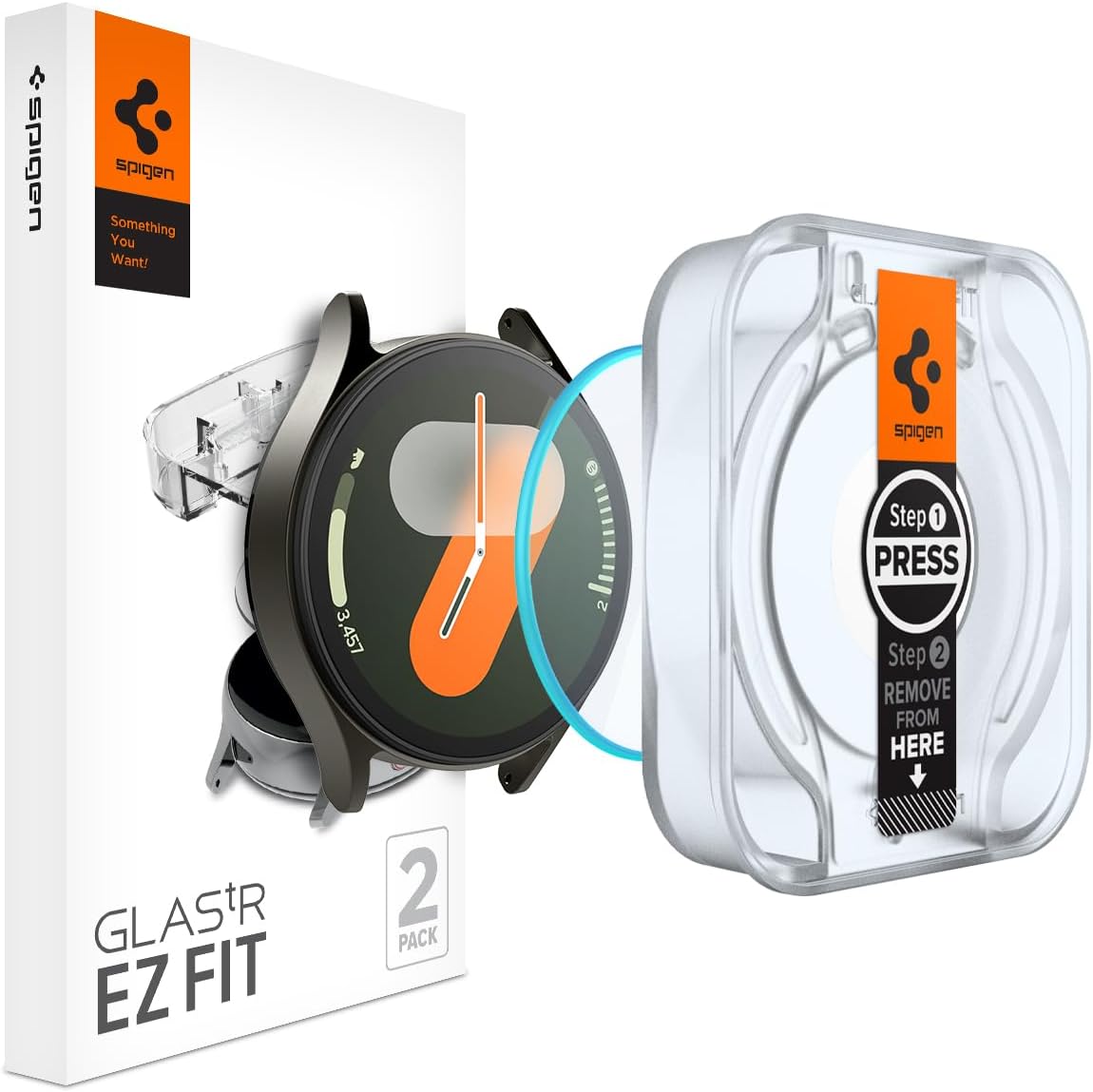 Spigen Galaxy Watch 7 (40mm) Screen Protector - 2 Pack