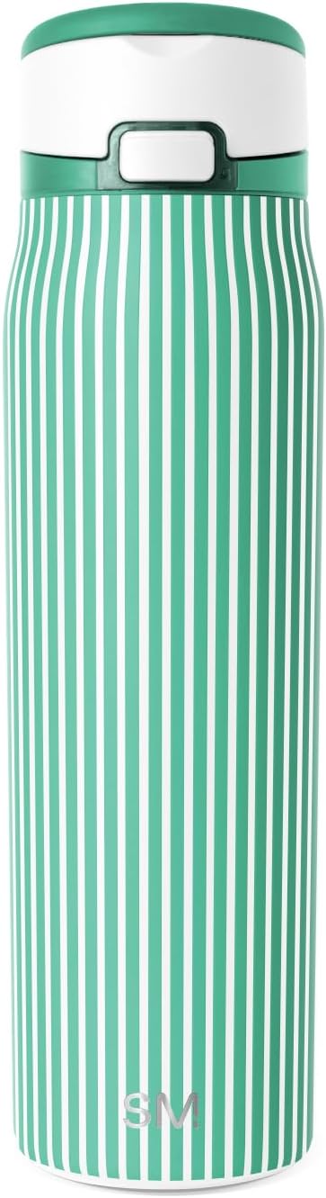 Simple Modern Mesa Loop Water Bottle: 30oz Insulated Spearmint Stripes