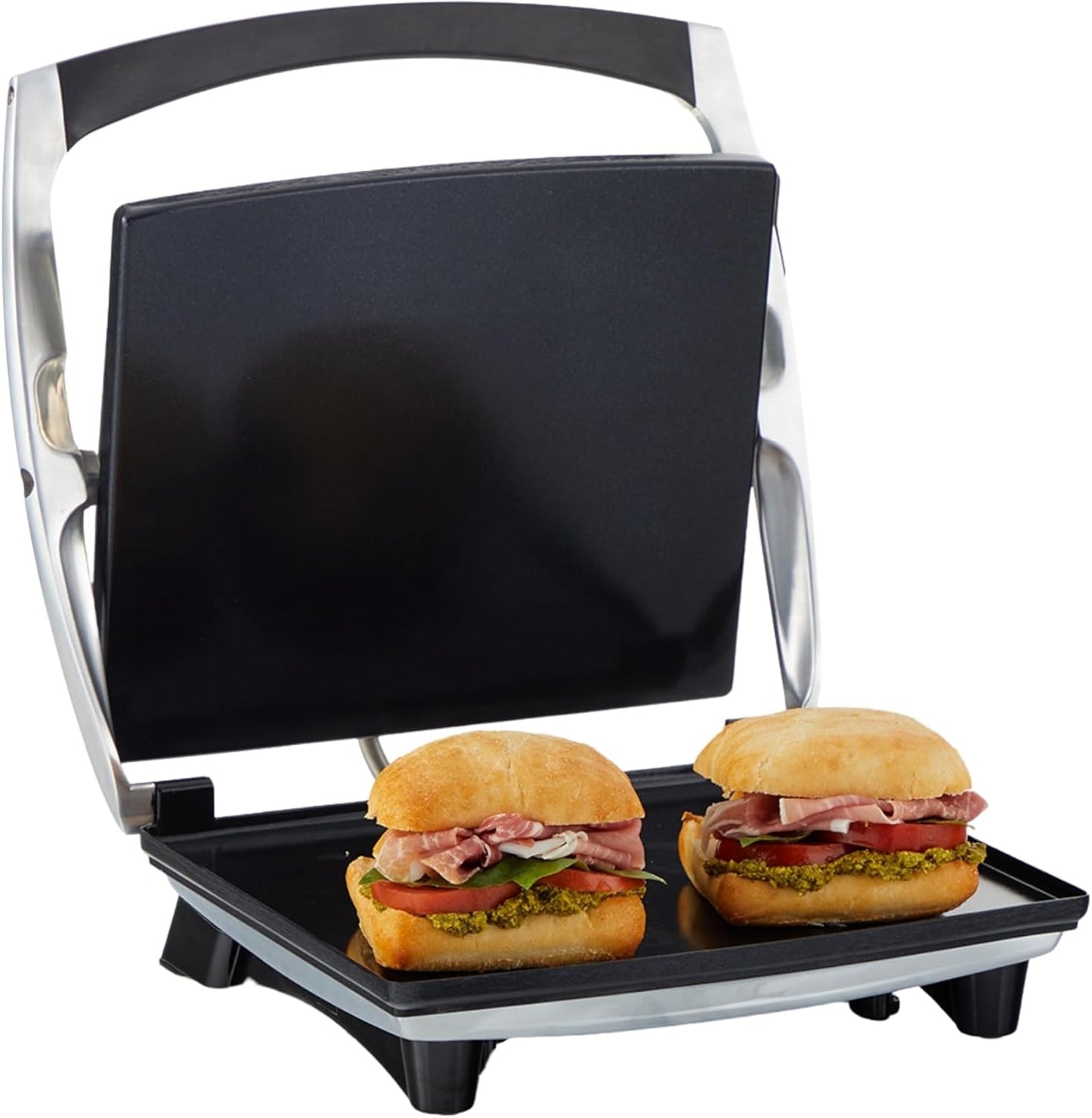 IMUSA 12x10in Stainless Steel Electric Panini Press for Grilling