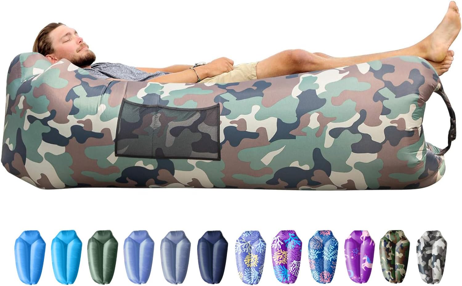 AlphaBeing Inflatable Lounger Beach Chair for Outdoor Fun