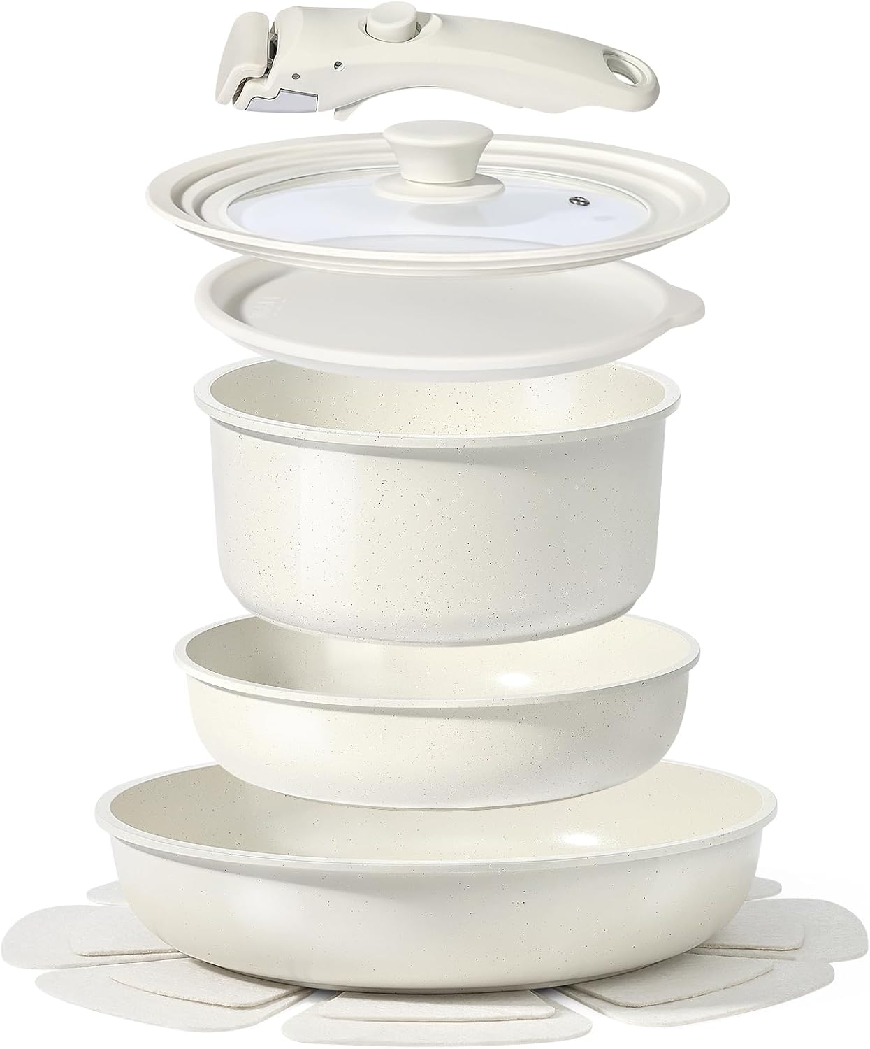 GiPP Ceramic Pots and Pans Set Non Stick Cookware for Healthy Cooking