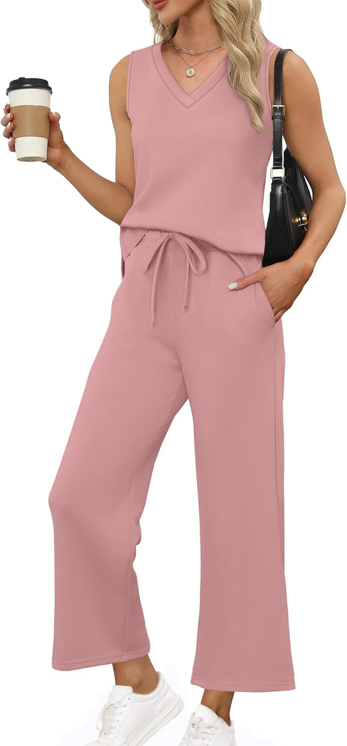 XIEERDUO Two Piece Sets for Women Summer Vacation Travel Outfits