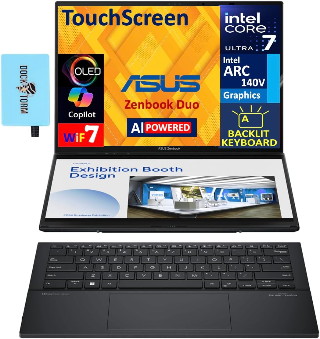 ASUS Zenbook Duo 2-in-1 Laptop with 14.0 Touchscreen OLED Display
