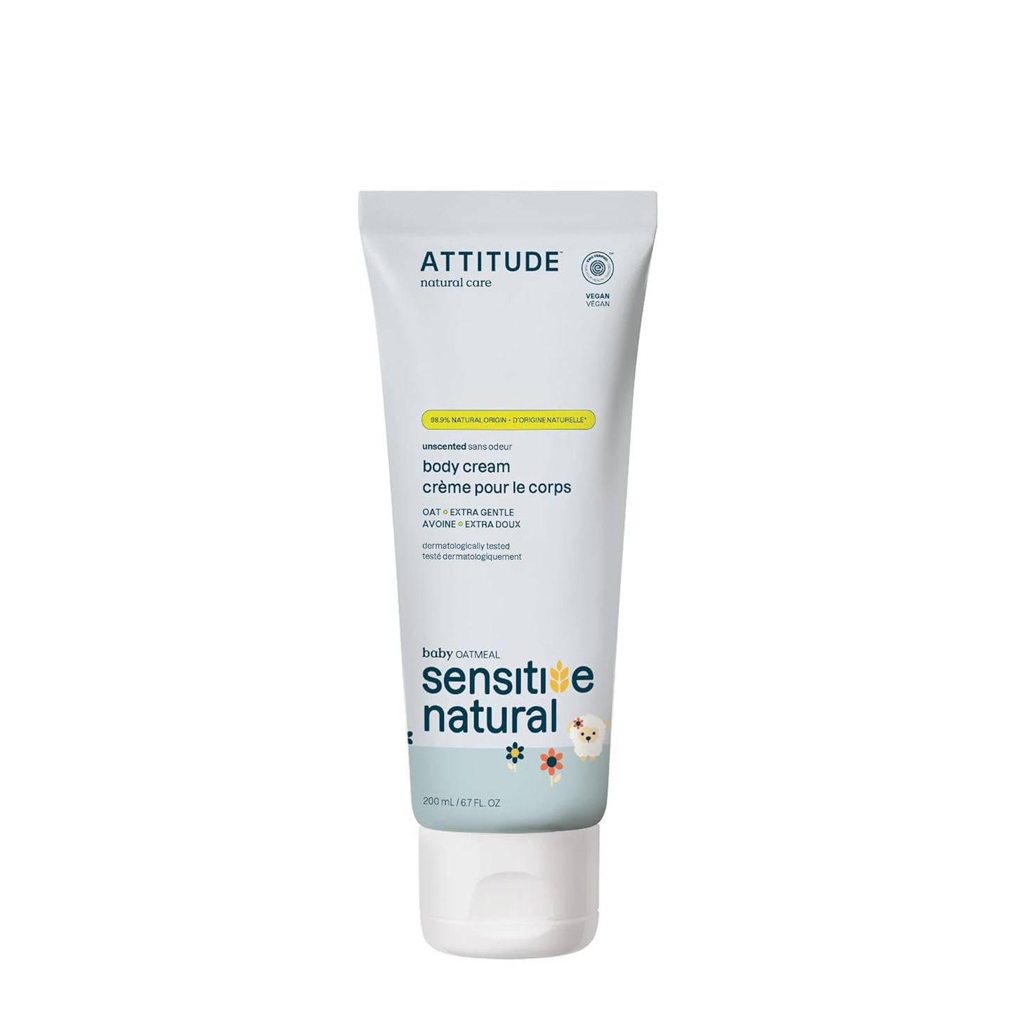 Attitude Vegan Body Cream, Deep Moisture for Sensitive Skin
