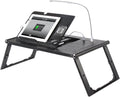 Foldable Laptop Bed Tray with 10000mAh Power Bank - Adjustable Lap