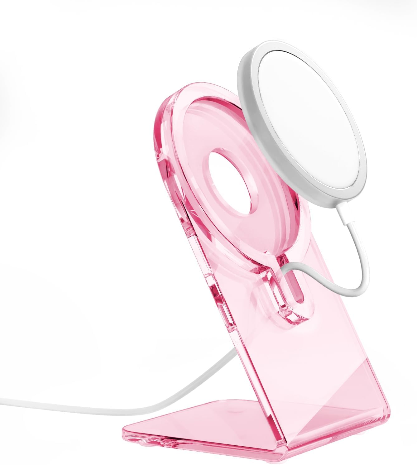 Crystal Clear MagSafe Phone Stand (Pink) by HEWYIOS