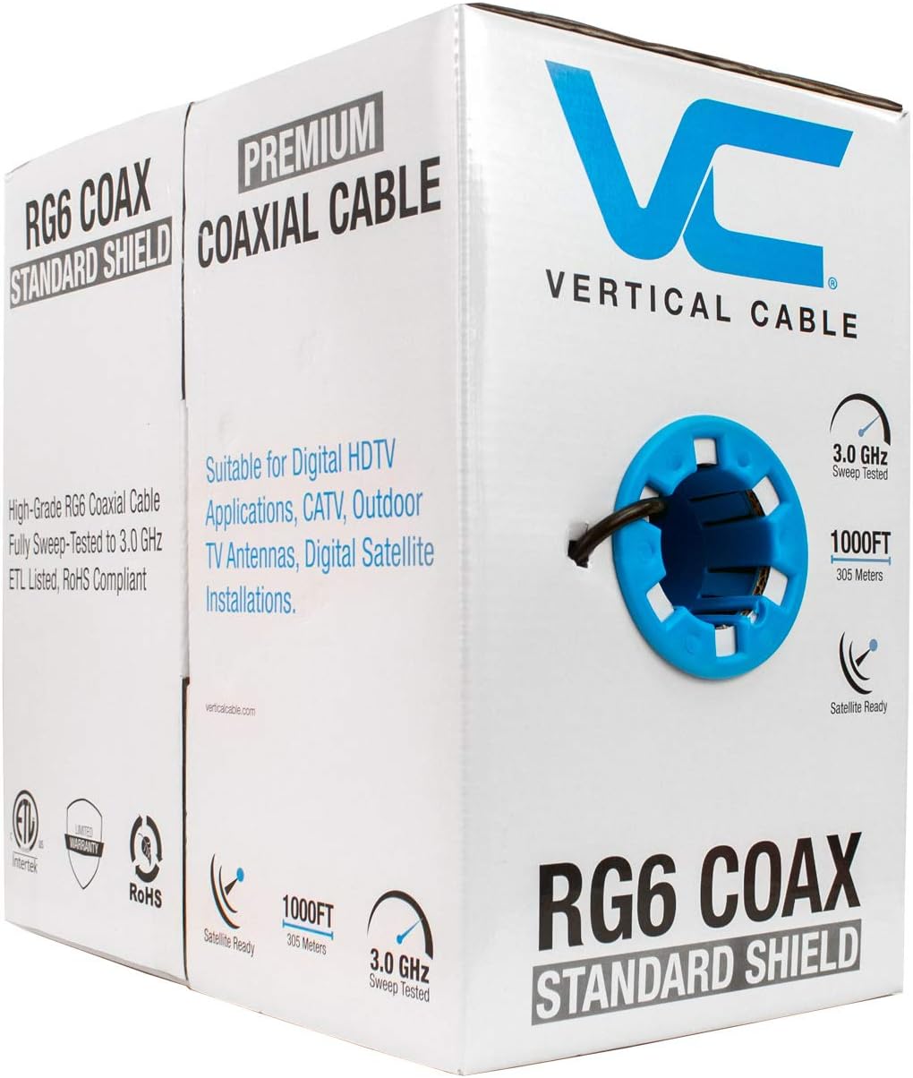 RG6 Standard Shield Bulk Coaxial Cable for Reliable Connections