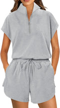 KISSMODA Two Piece Sets for Women Sweatsuit - Casual Half Zip Lounge