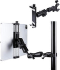 Aluminum Dual Arm Tablet Mount with Super Clamp - Secure Side Mount