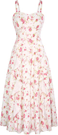 Boho Midi Sun Dress for Women - Ruffle Wedding Guest Dress